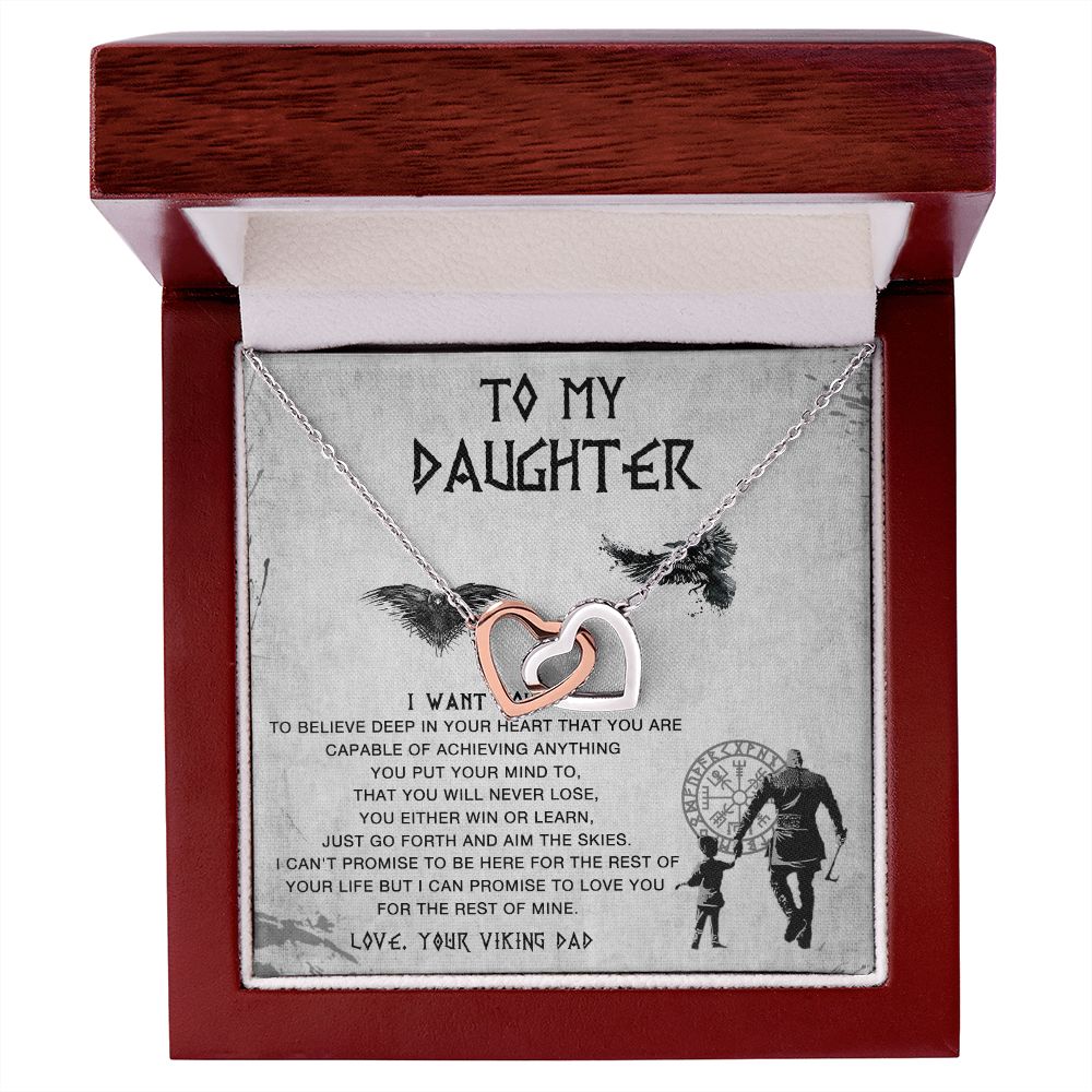 117D To My Daughter Necklace From Viking Dad, Gift For Viking Daughter Gift Necklace