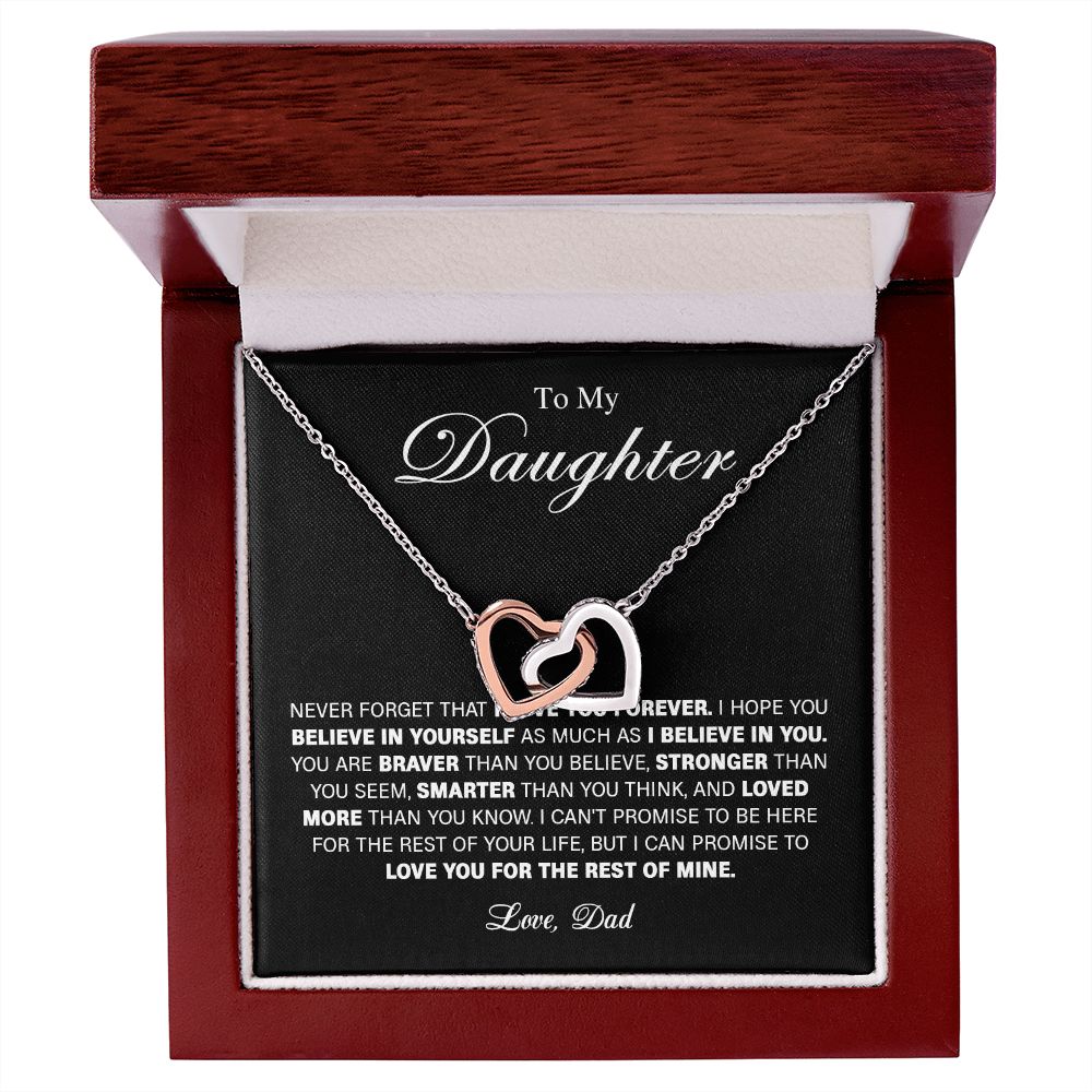 627D To My Daughter Necklace, Gift For Daughter from Dad, Birthday Gift For Daughter