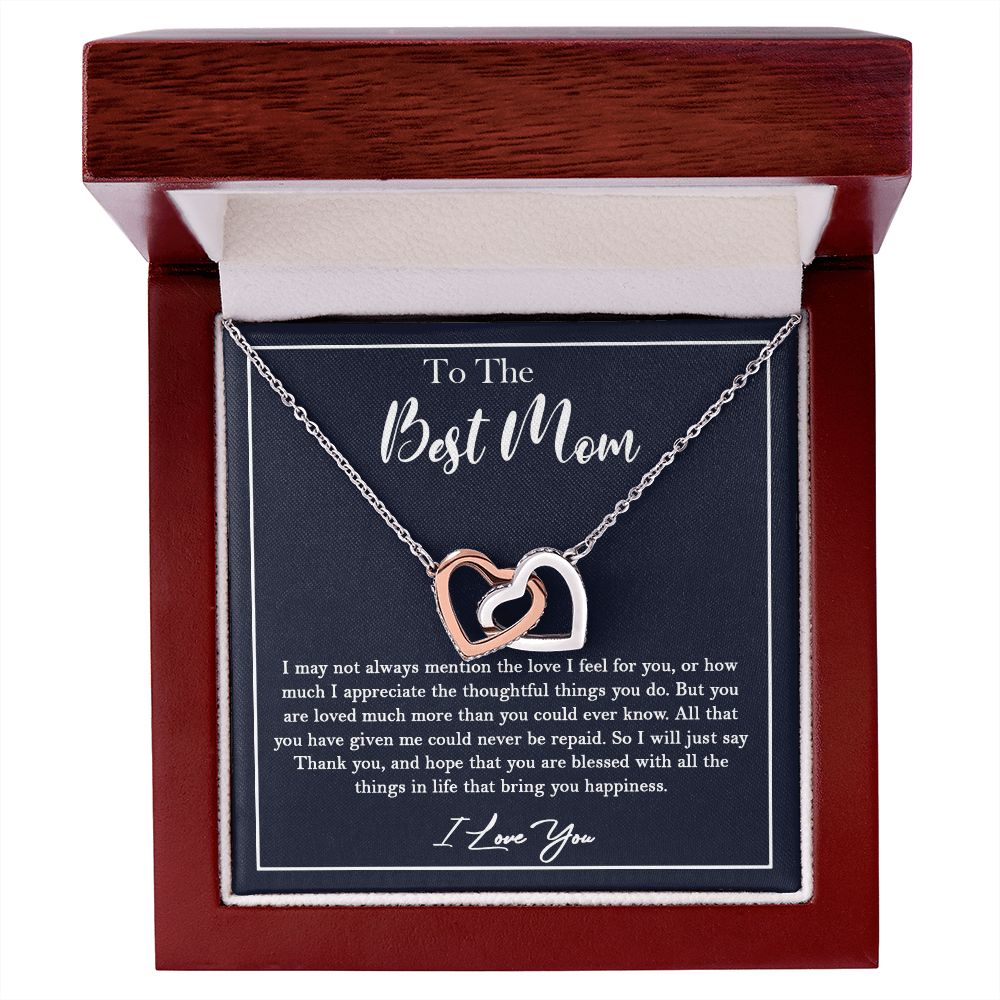 436D To My Best Mom Necklace, Gift For Mom from Son or Daughter, Birthday Xmas Gift
