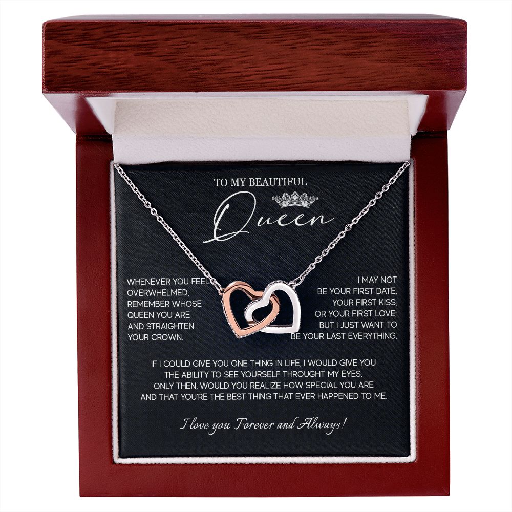 555D Necklace To My Soulmate, Queen Necklace Birthday Gifts For My Wife, Girlfriend