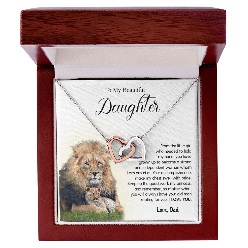 620D To My Daughter Necklace From Dad, Birthday Gift, Father Daughter Gift, Holiday