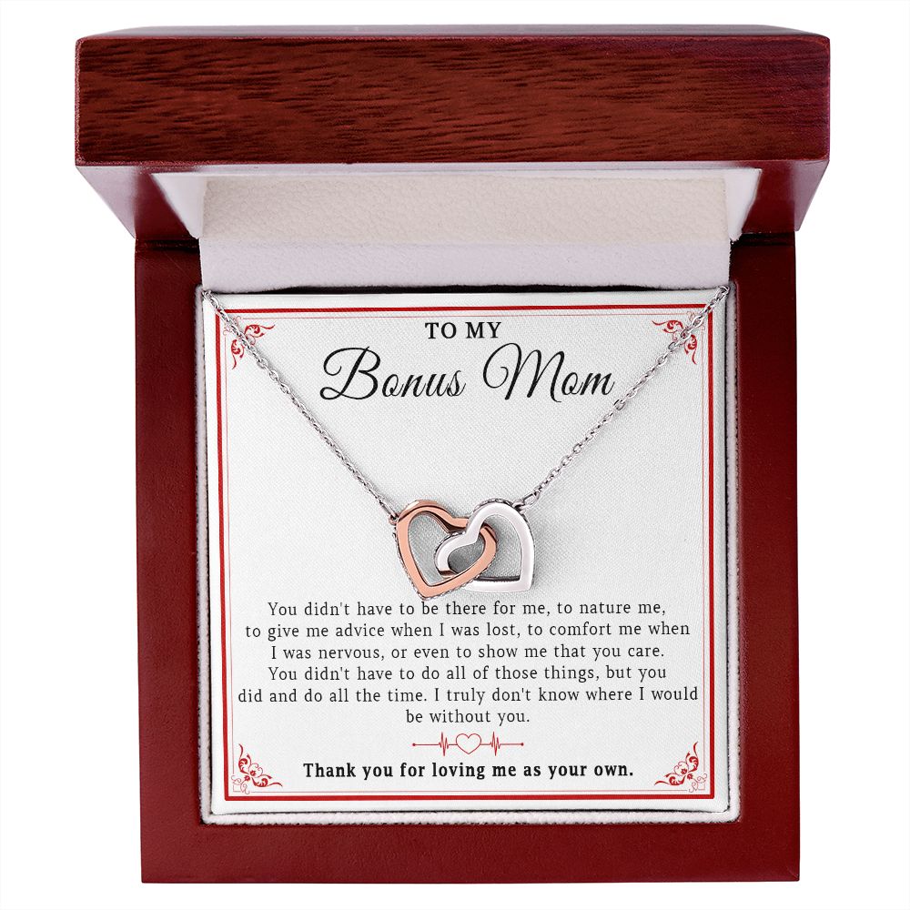 549D To My Bonus Mom Necklace, Mother Necklace, Birthday Gift for Bonus Mom, Mother