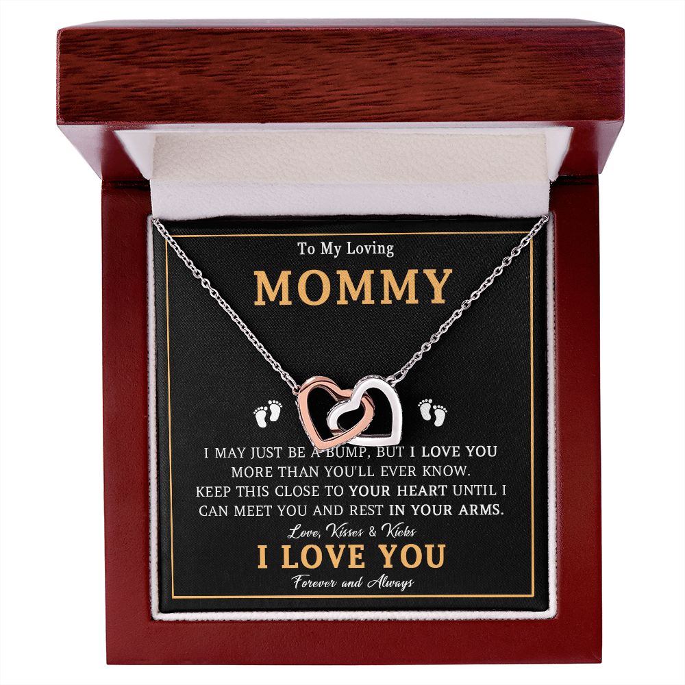 548D To My Mommy Necklace, Baby Feet Design, Mother Necklace, Baby Shower Gifts