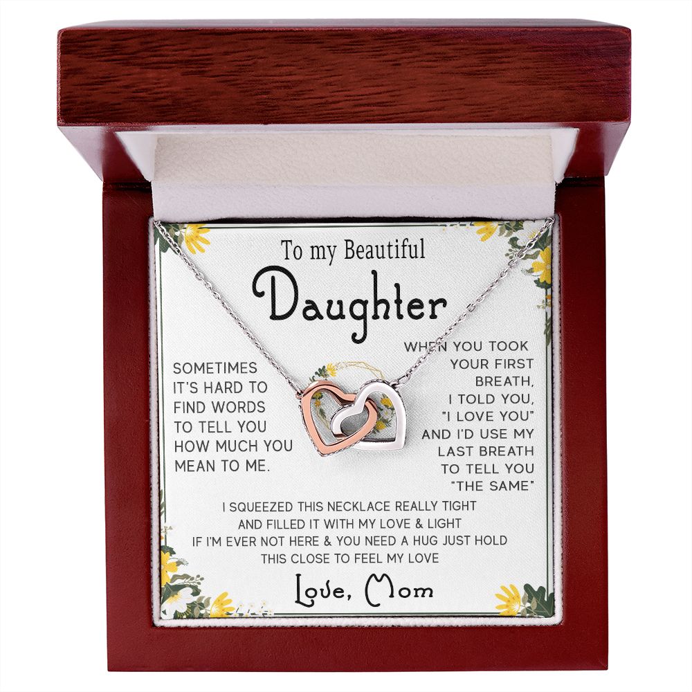46D To My Beautiful Daughter Necklace, Gift For Daughter From Mom, Gift Birthday
