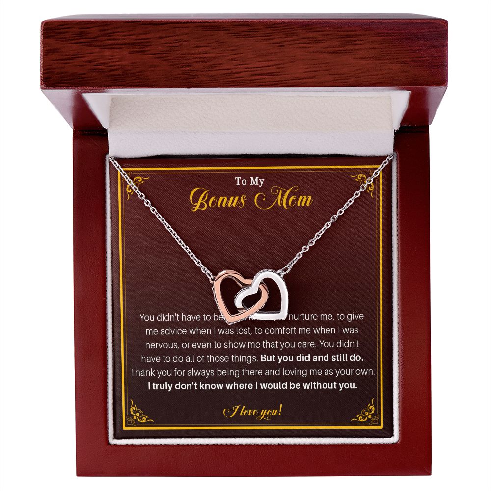540D Necklace for Bonus Mom from Daughter / Son, Step Mom Gift, To My Bonus Mom Gifts
