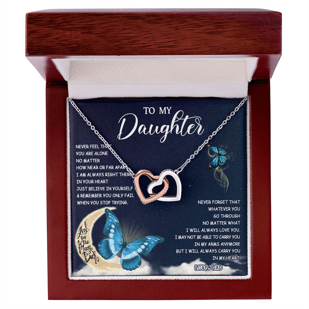 475D To My Daughter Necklace Father to Daughter Birthday Graduation Gift from Dad