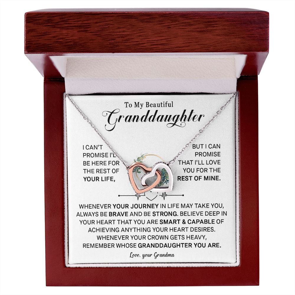 542D To My Granddaughter Necklace, Xmas Birthday Gift For Granddaughter from Grandma