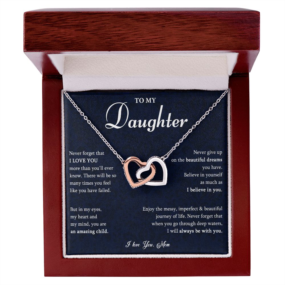 531D To My Daughter Necklace, Gift for Daughter from Mom, Daughter Love Necklace Gift