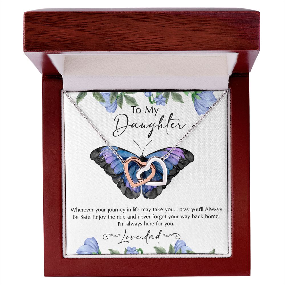 99D To My Daughter Necklace, Gift For Daughter From Dad, Necklace Gift Birthday