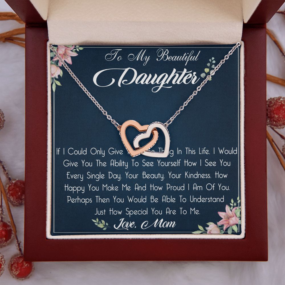 29D To My Beautiful Daughter Necklace, Gift For Daughter From Mom, Daughter Birthday