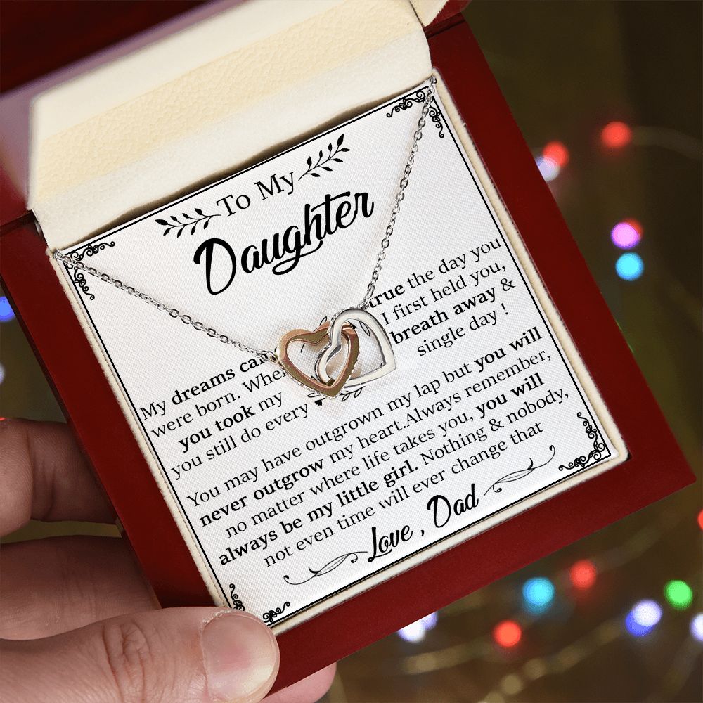 22D Daughter Necklace, To My Daughter Gift Necklace, Gift For Daughter From Dad