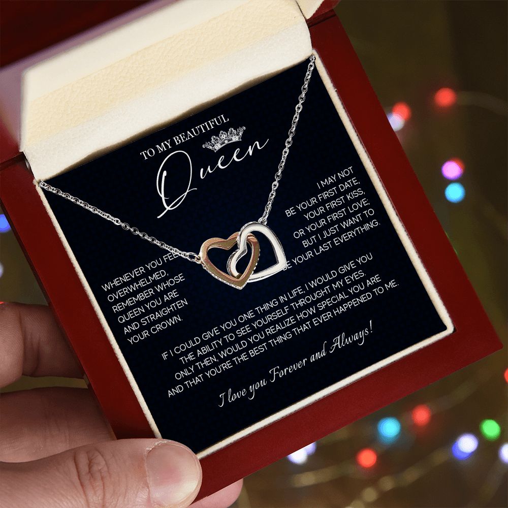 555D Necklace To My Soulmate, Queen Necklace Birthday Gifts For My Wife, Girlfriend