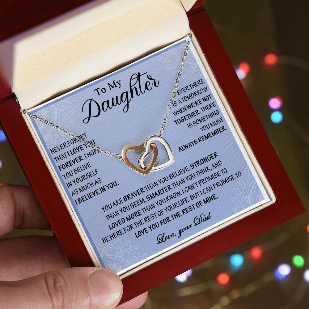 455D To My Daughter Necklace, Daughter Father Necklace, Daughter Gift From Dad