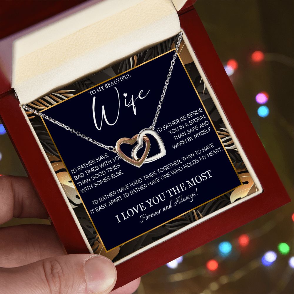 554D Gifts For Wife Romantic, Wife Birthday Gifts, To My Wife Necklace From Husband