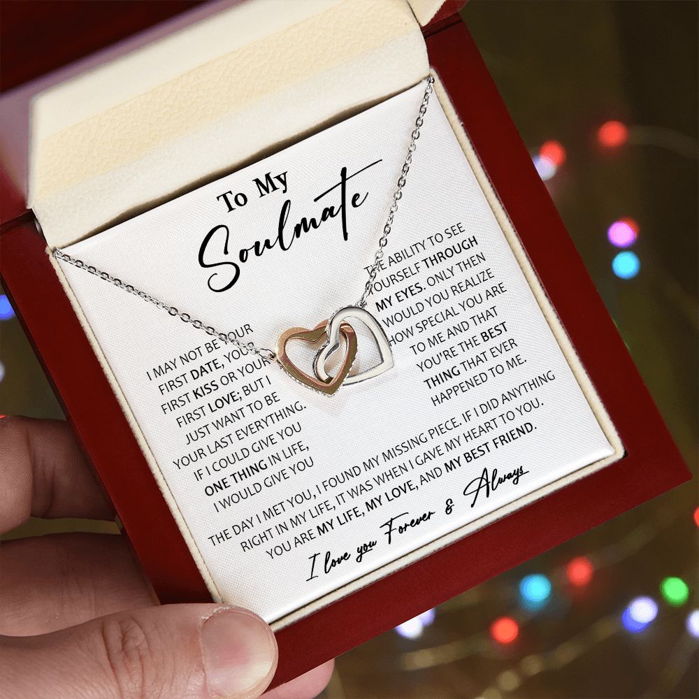 457D To My Soulmate Necklace, Birthday, Xmas Gift For Wife, Girlfriend From Husband