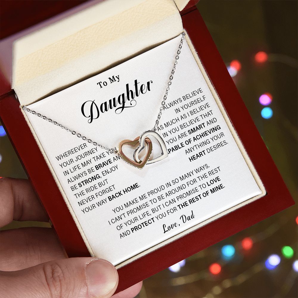 594D To My Daughter Necklace, Gift For Daughter From Dad, Daughter Father Necklace
