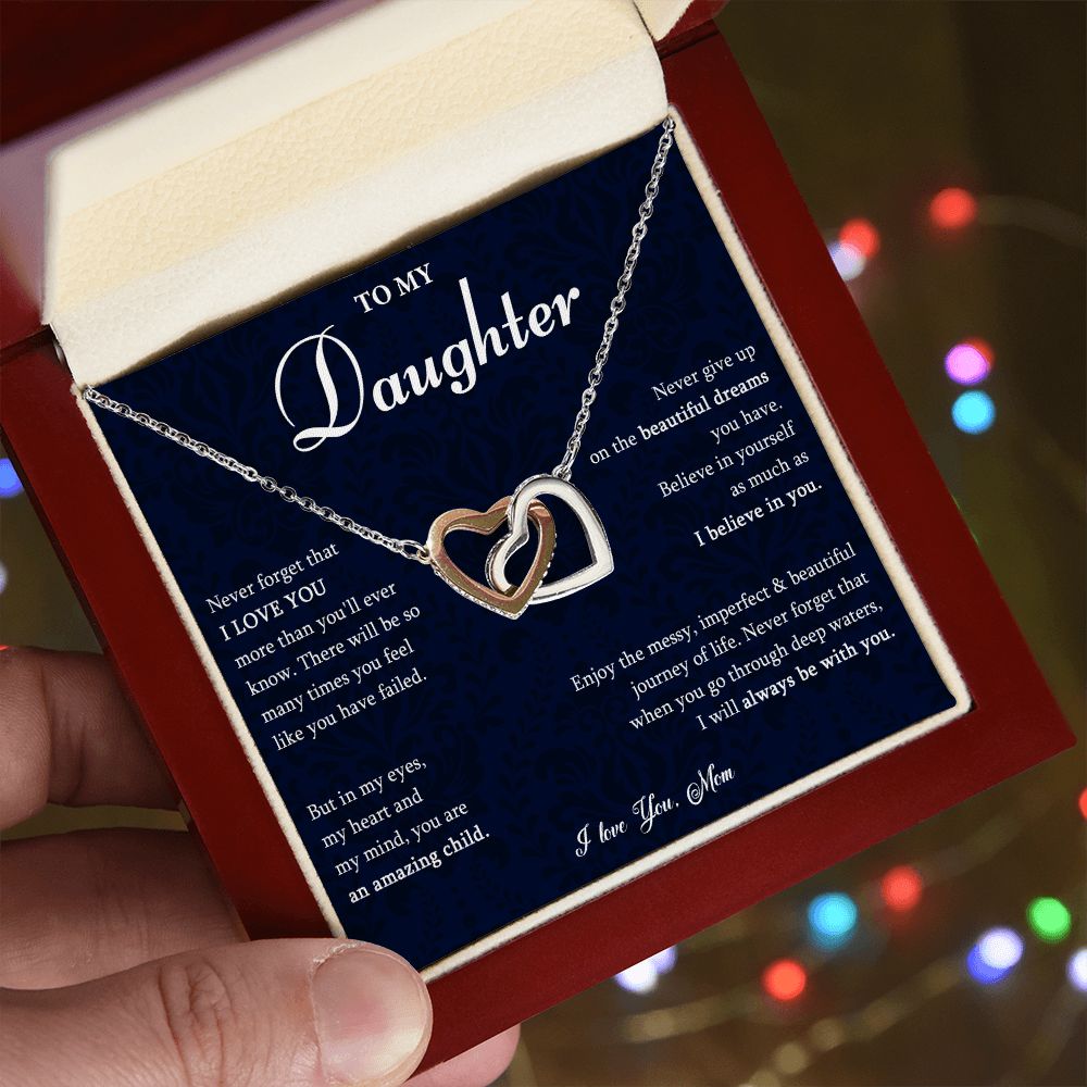 531D To My Daughter Necklace, Gift for Daughter from Mom, Daughter Love Necklace Gift