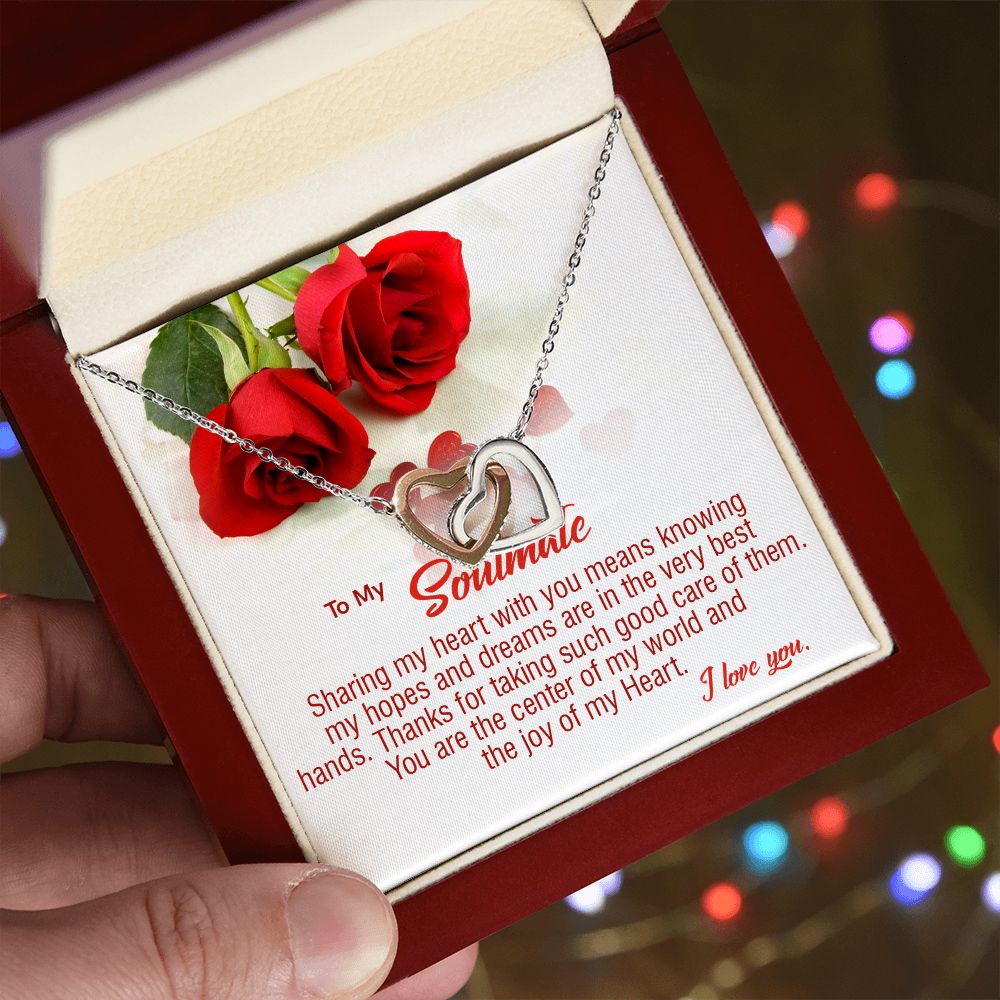 410D To My Soulmate Necklace, Birthday Gifts For Her, Gift For Girlfriend Wife