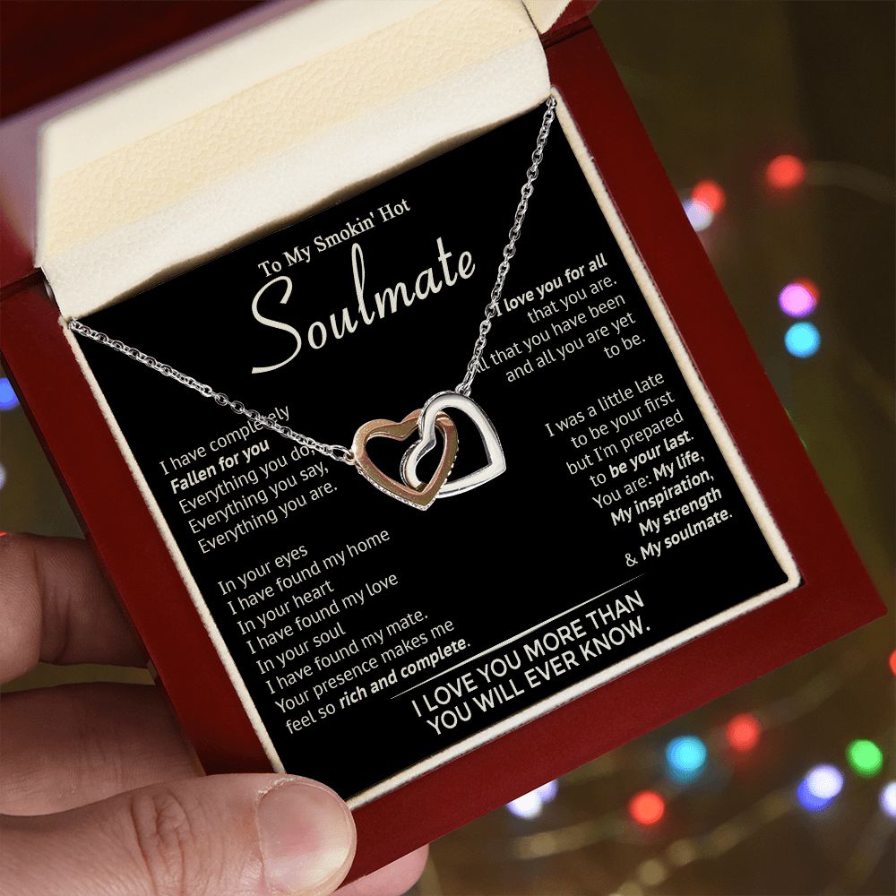 586D To My Smokin' Hot Soulmate Necklace, Beauty Necklace for Wife Girlfriend, Womens
