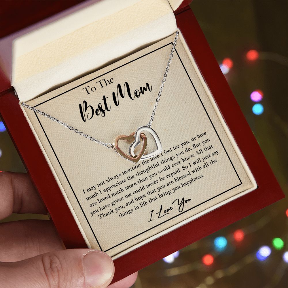 435D To My Best Mom Necklace, Birthday Xmas Gift, Gift For Mom from Son or Daughter