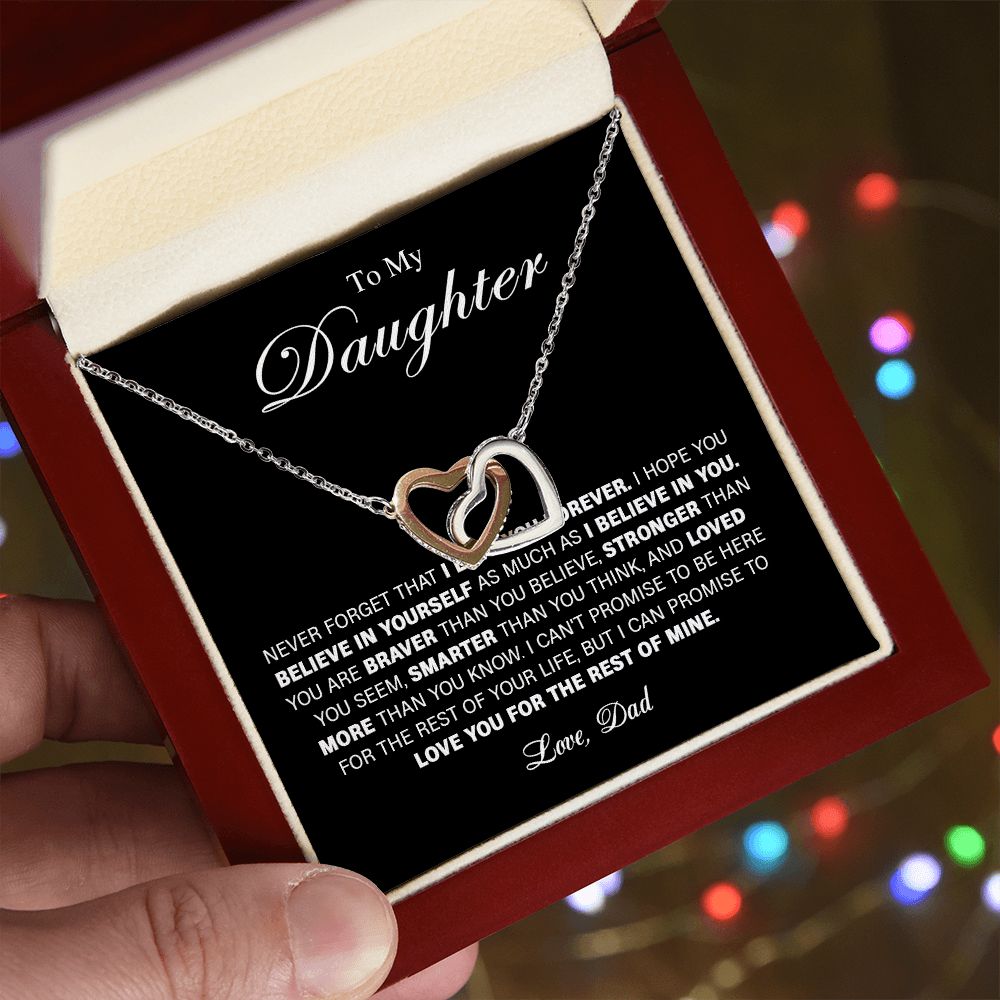 627D To My Daughter Necklace, Gift For Daughter from Dad, Birthday Gift For Daughter