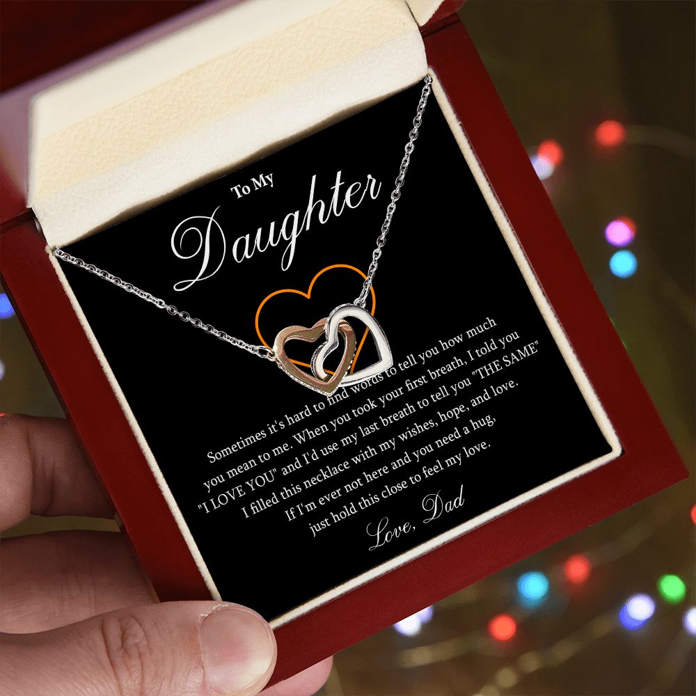 569D To My Daughter Necklace, Gift For Daughter From Dad, Daughter Father Necklace