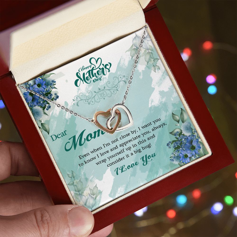 411D Dear Mom I Love You Necklace, Happy Mothers Day Gift Necklace, Necklace Gift Mom