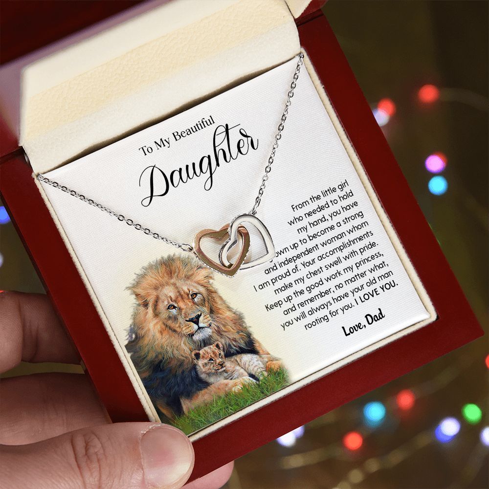 620D To My Daughter Necklace From Dad, Birthday Gift, Father Daughter Gift, Holiday