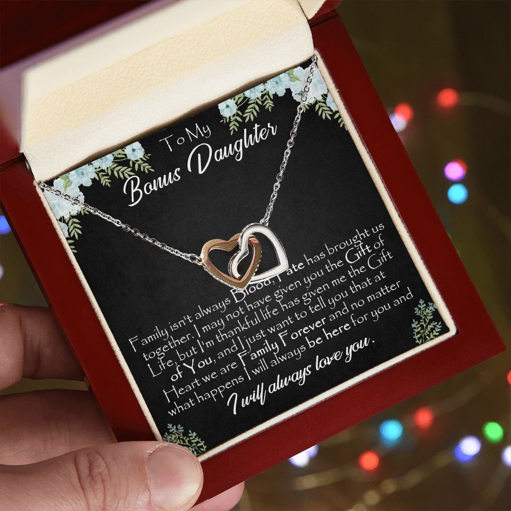 26D To My Bonus Daughter, Gift For Bonus Daughter Necklace, Step Daughter Necklace