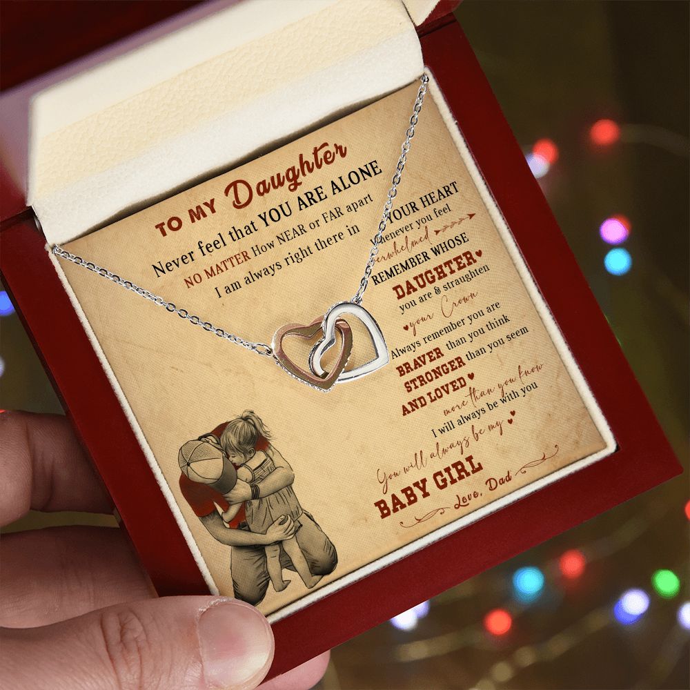105D Daughter Necklace, To My Daughter Necklace,  Birthday Gift For Daughter From Dad