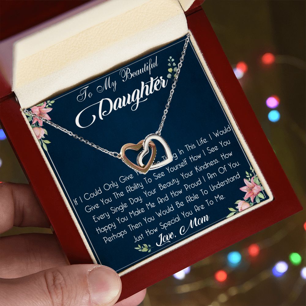 29D To My Beautiful Daughter Necklace, Gift For Daughter From Mom, Daughter Birthday