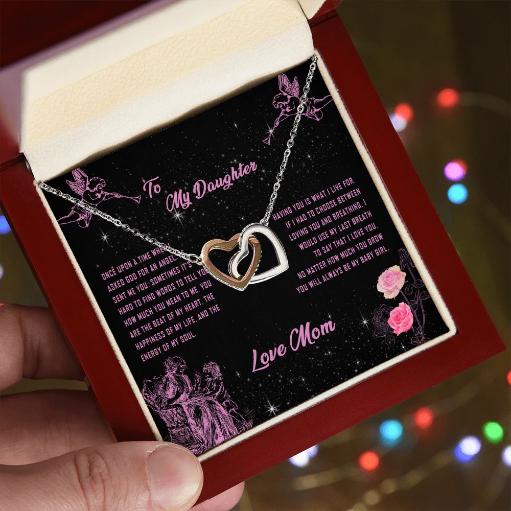 101D To My Daughter Necklace, Gift for Daughter from Mom, Daughter Necklace Gift