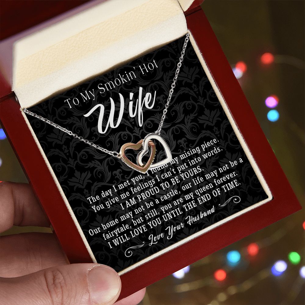 95D To My Smokin Hot Wife Necklace, Anniversary Birthday Gift for Wife From Husband