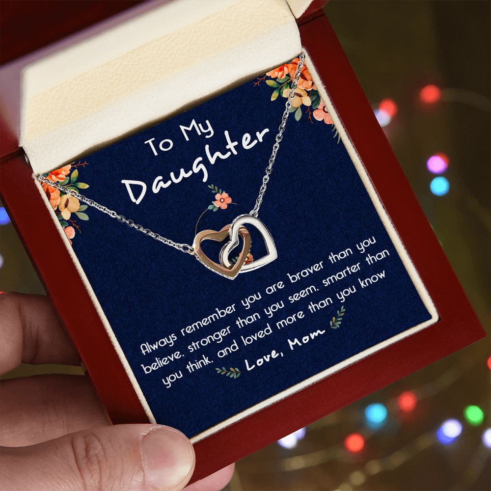116D To My Daughter Necklace, Gift For Daughter From Mom, Birthday Gifts, Xmas Gift