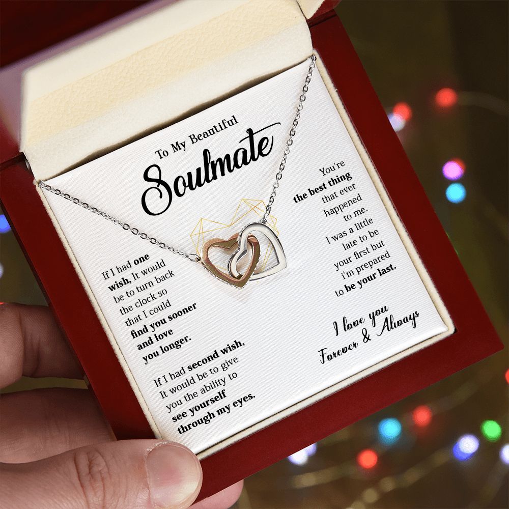 618D To My Soulmate Necklace, Xmas Gift For Wife Girlfriend From Husband, Birthday