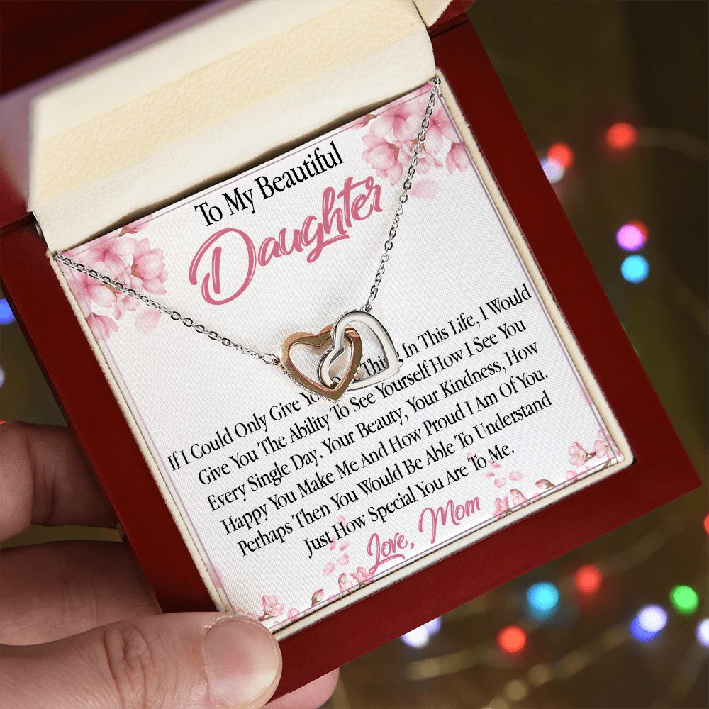 27D To My Daughter From Mom Necklace, Holiday, Birthday Gift To Daughter From Mom