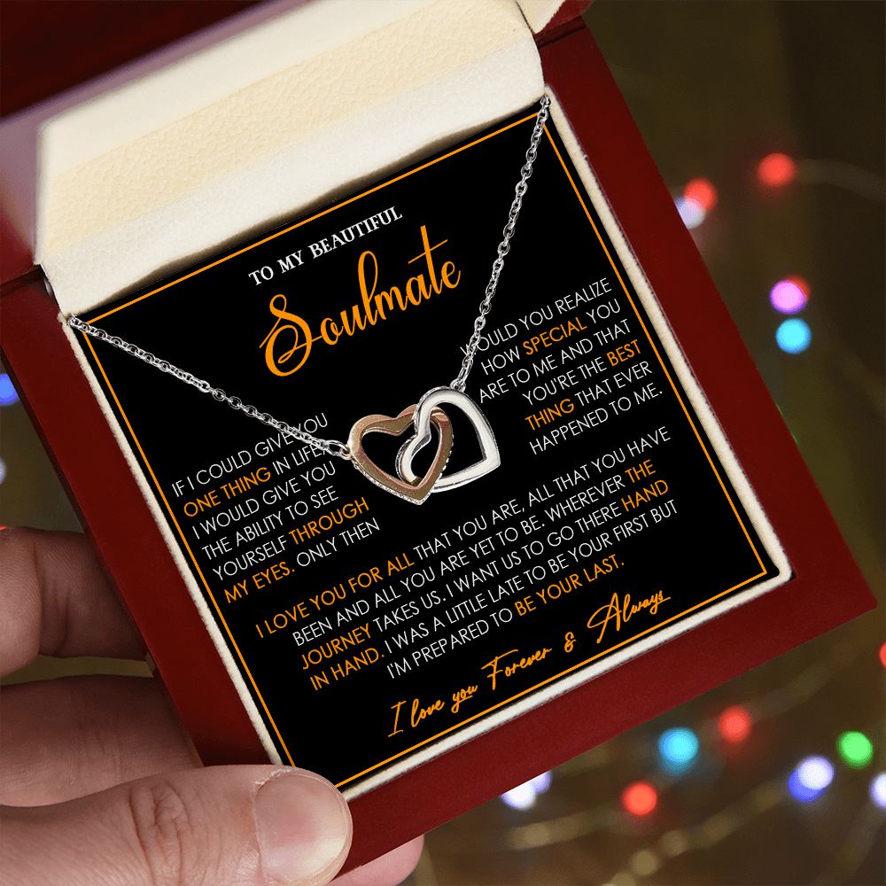 459D To My Soulmate Necklace, Gift For Wife Girlfriend From Husband, Xmas, Birth Gift