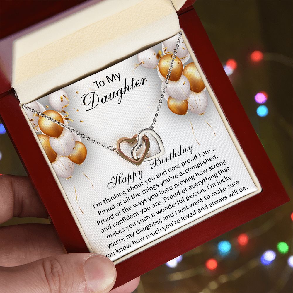 407C To My Daughter Necklace, Happy Birthday Gift, Necklace Gift For Daughter