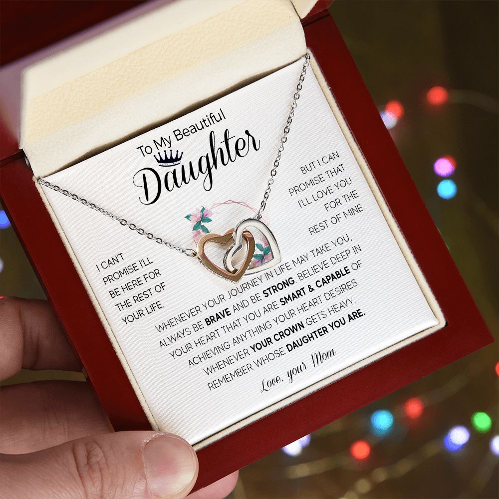 566D To My Daughter Necklace, Daughter Birthday Gifts For Daughter from Mom, Mother