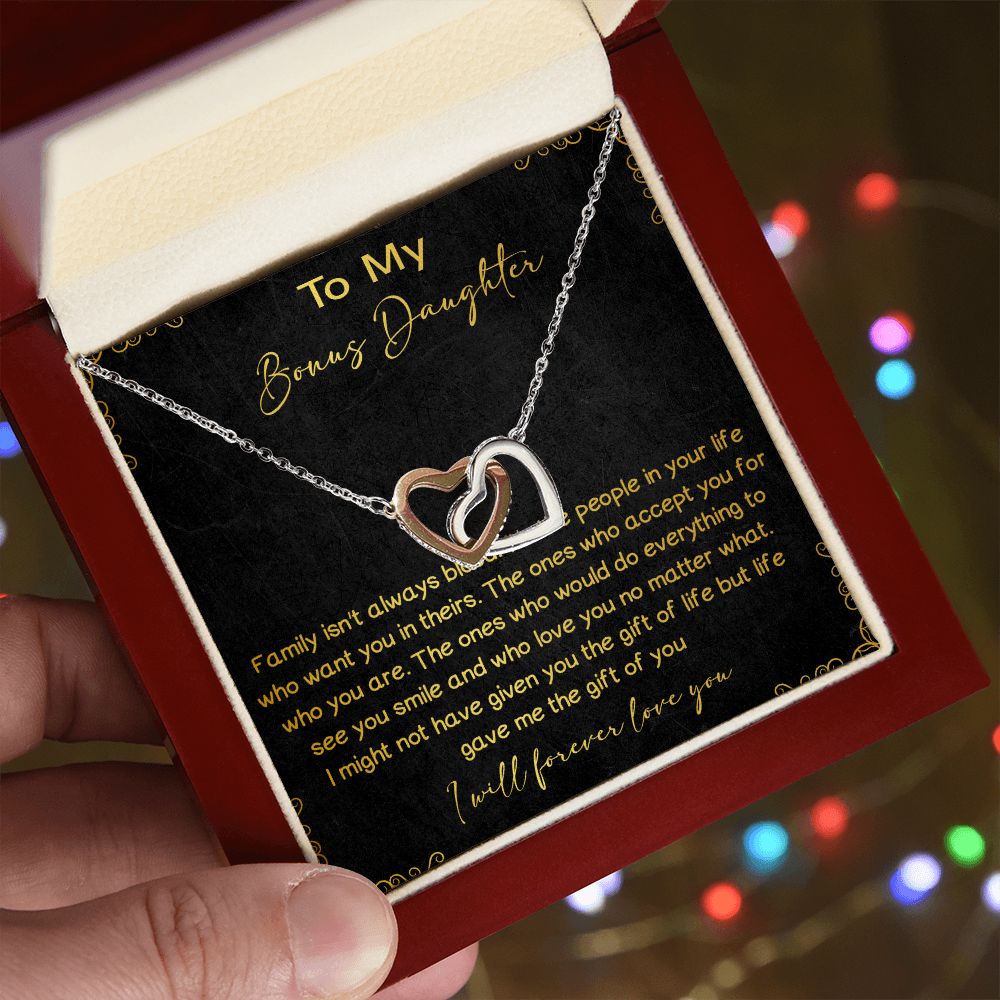 32D To My Bons Daughter Necklace, I Will Forever Love You, Gift Birthday, Holiday