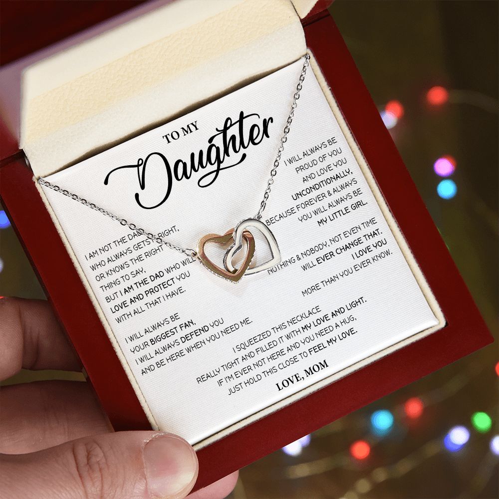 501D To My Daughter Necklace, Love Knot Pendant Necklace, Daughter Gift from Mom