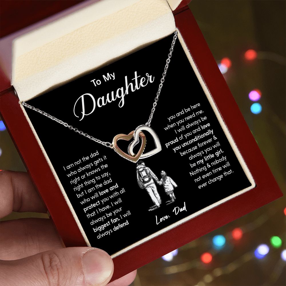 451D To My Daughter Necklace, Gift For Daughter From Dad, Gift Birthday, Christmas