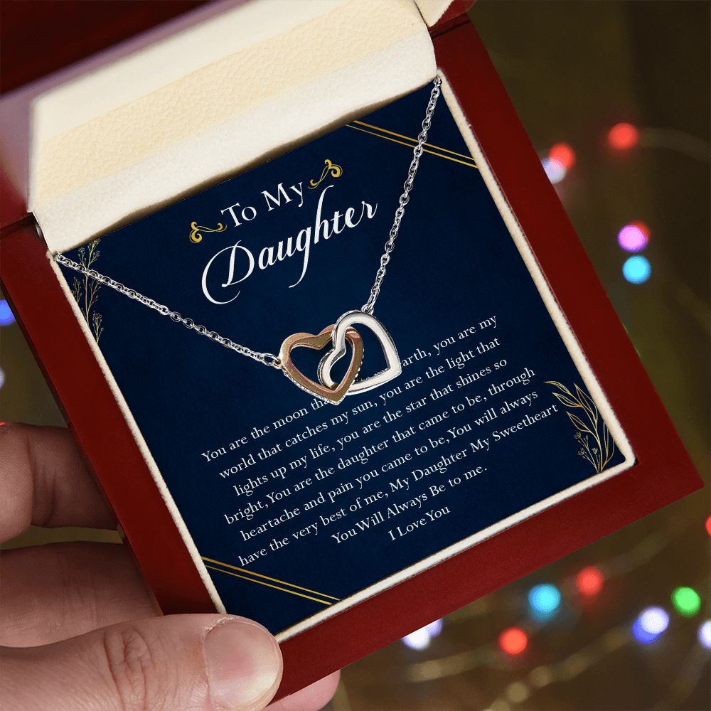 38D To My Daughter Necklace, Birthday Gift For Daughter, Gift From Dad Gift From Mom