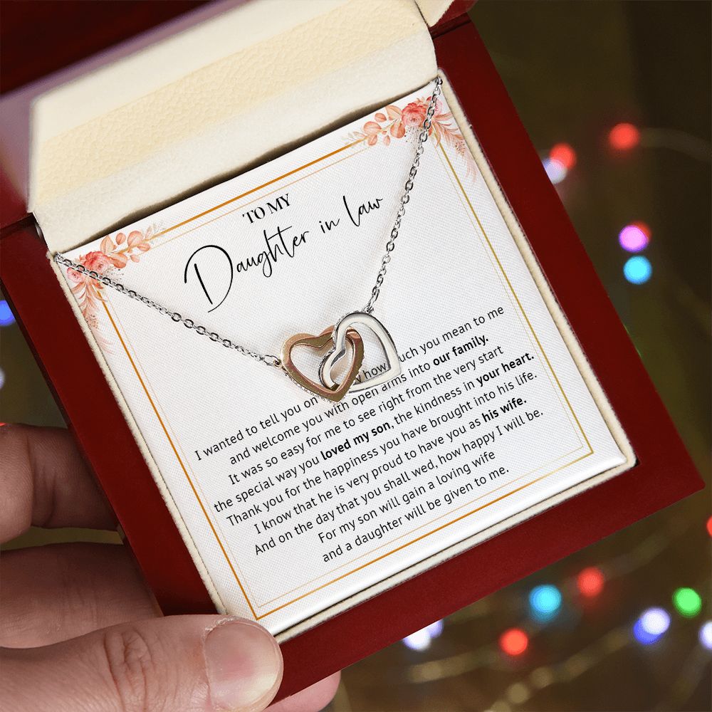 535D Daughter-In-Law Gift Necklace, Wedding Gift From Mother-In Law, Birthday Gifts