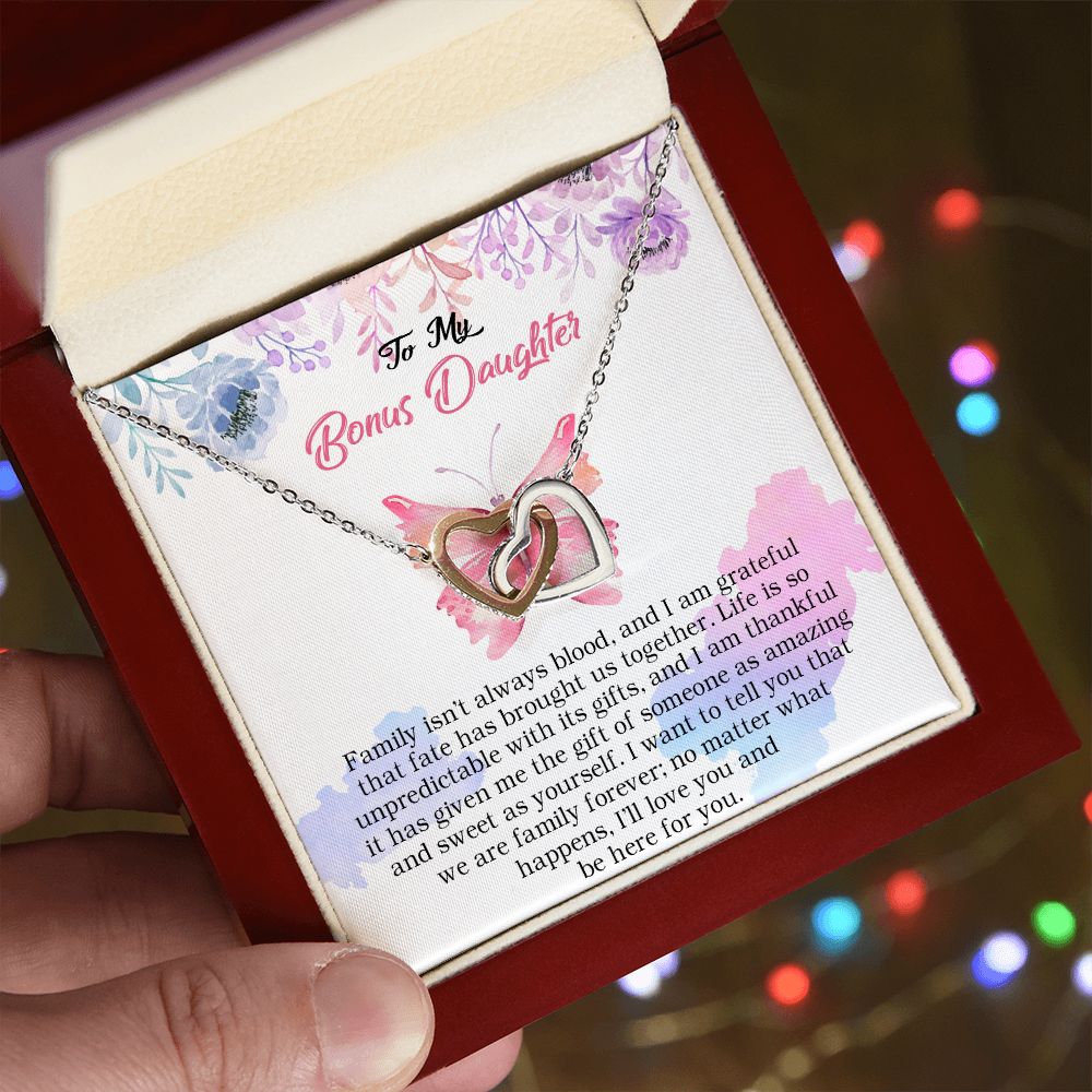 103D To My Bonus Daughter, Bonus Daughter Necklace, Birthday Gift For Stepdaughter