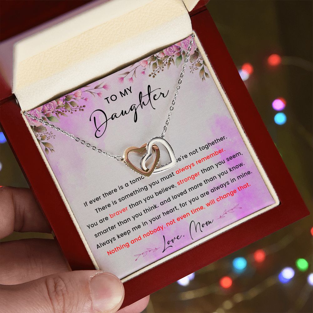 58D To My Daughter Necklace, Love Knot Necklace, Daughter Necklace From Mom