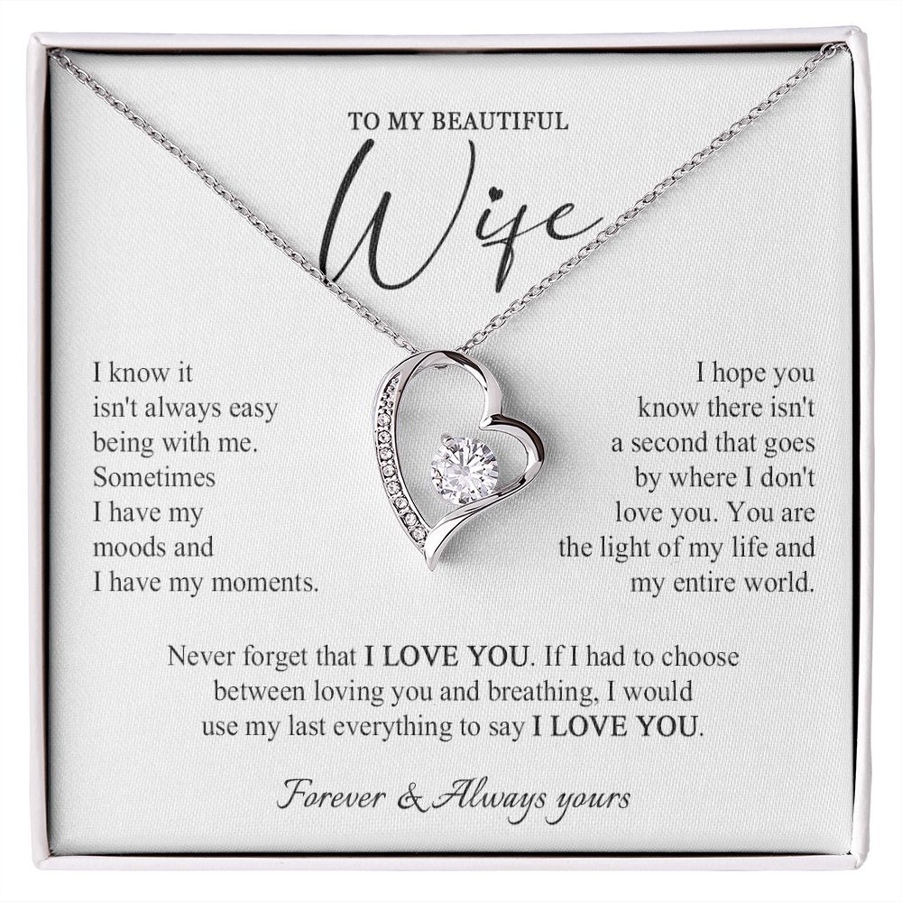 558C Beautiful Wife Necklace, Gift for Wife Necklace from Husband, Wife Birthday Gift