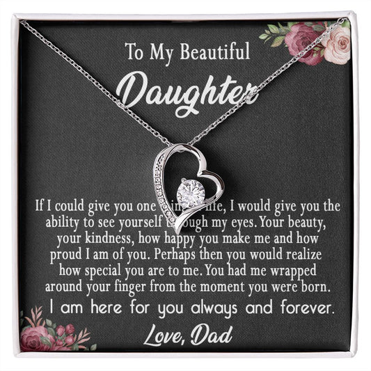 113C To My Daughter Necklace, Daughter Gift From Dad, Mom, Xmas Gift, Birthday Gift