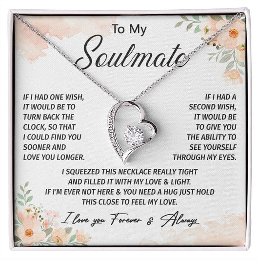 603C To My Soulmate Necklace, Valentine Gifts For Her, Xmas Gift For Girlfriend Wife