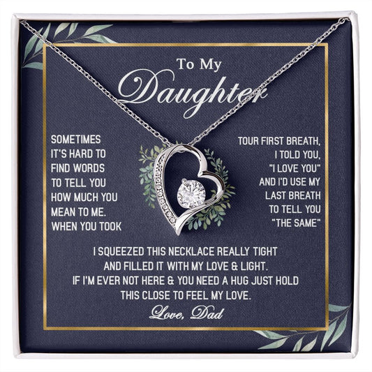 463C To My Daughter Necklace, Gift For Daughter From Dad, Daughter Father Necklace